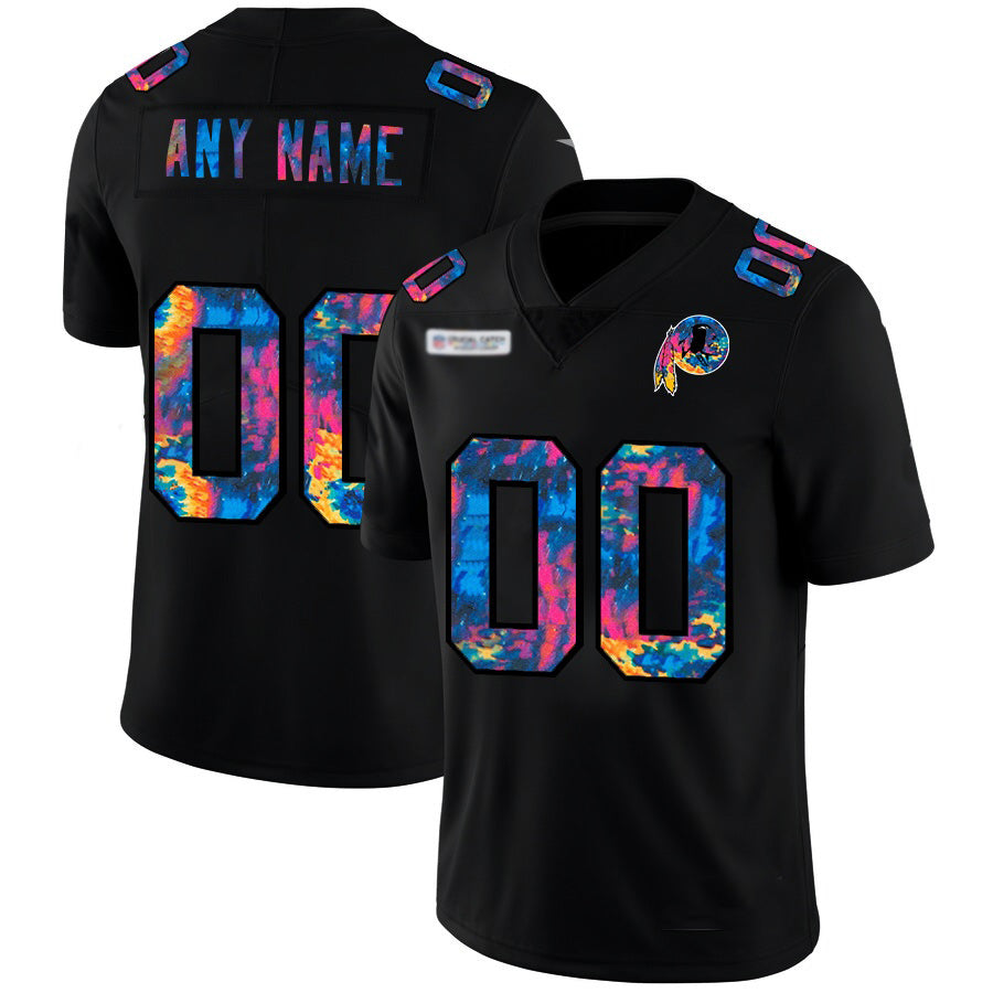 Custom W.Redskins Multi-Color Black JEROMEN 2020 Crucial Catch Vapor Untouchable Limited Jersey