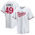 Minnesota Twins #49 Pablo L¨®pez White JEROMEN Home Replica Player Jersey