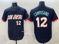 San Diego Padres #12 Luis Campusano Obsidian JEROMEN 2026 City Connect Stadium Stitched Jersey