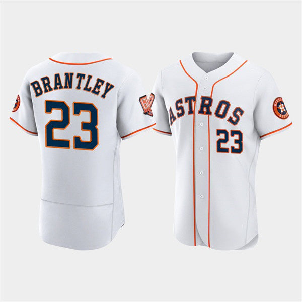 Houston Astros #23 Michael Brantley White JEROMEN 60th Anniversary Flex Base Stitched Jersey