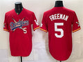 Los Angeles Dodgers x One Piece #5 Freddie Freeman Red JEROMEN Vapor Premier Limited Stitched Jersey