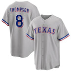 Texas Rangers #8 Bubba Thompson Gray JEROMEN Cool Base Stitched Jersey