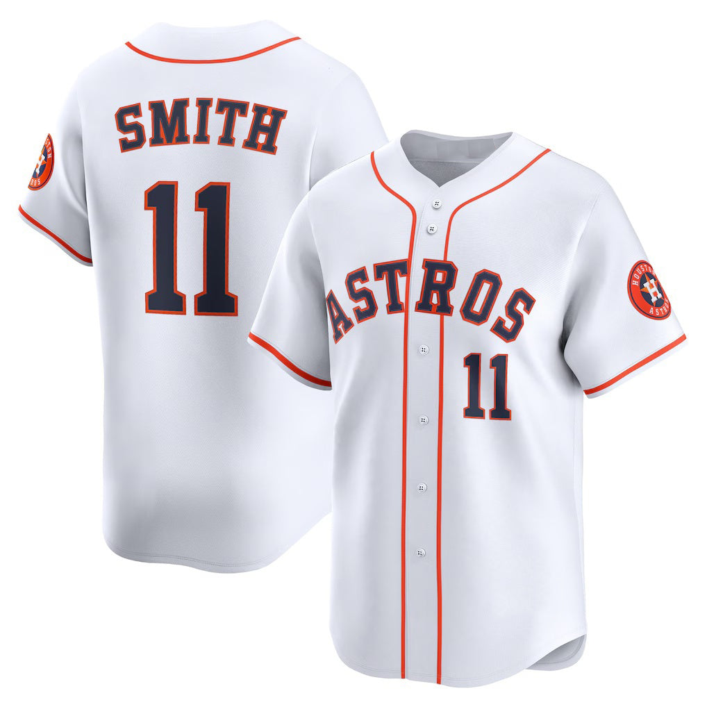 Houston Astros #11 Cam Smith White JEROMEN Home Limited Player Jersey