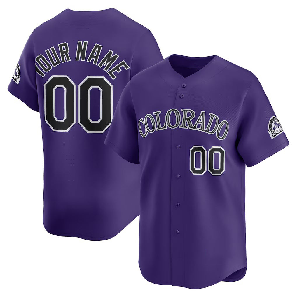 Custom Colorado Rockies Purple JEROMEN Alternate Limited Jersey