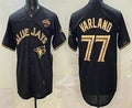 Toronto Blue Jays #77 Louis Varland Black Gold JEROMEN 2025 American League Champions Limited Jersey