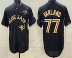 Toronto Blue Jays #77 Louis Varland Black Gold JEROMEN 2025 American League Champions Limited Jersey
