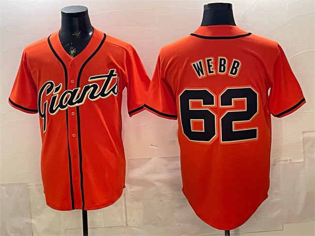 San Francisco Giants #62 Logan Webb Orange JEROMEN Cool Base Stitched Jersey