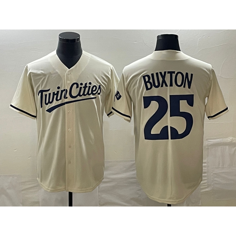 Minnesota Twins #25 Byron Buxton 2023 Cream JEROMEN Cool Base Stitched Jersey