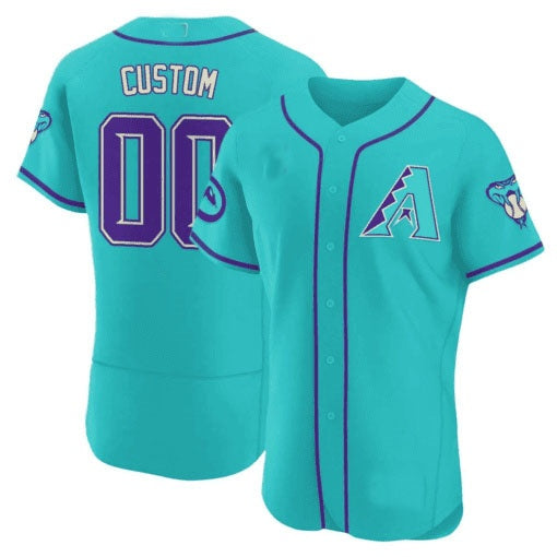 Custom Arizona Diamondbacks 2024 Teal Purple Jersey ¨C Teal 3 JEROMEN