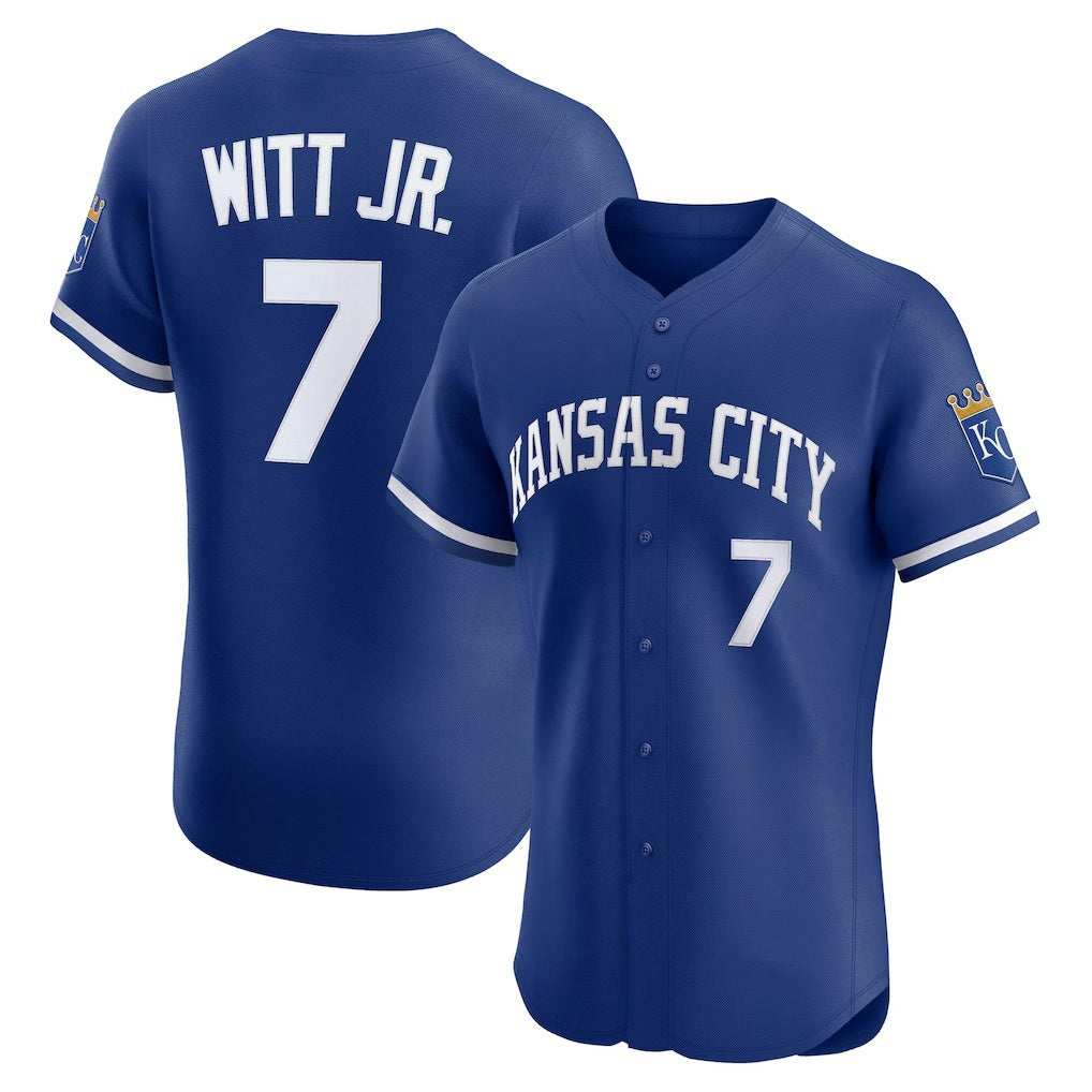 Kansas City Royals #7 Bobby Witt Jr. Royal JEROMEN Alternate 2 Elite Player Jersey