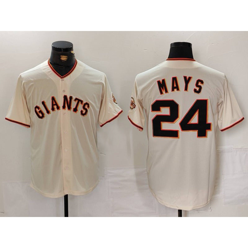 San Francisco Giants #24 Willie Mays Cream JEROMEN 2024 Home Limited Stitched Jersey
