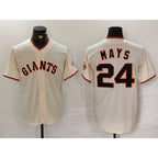 San Francisco Giants #24 Willie Mays Cream JEROMEN 2024 Home Limited Stitched Jersey