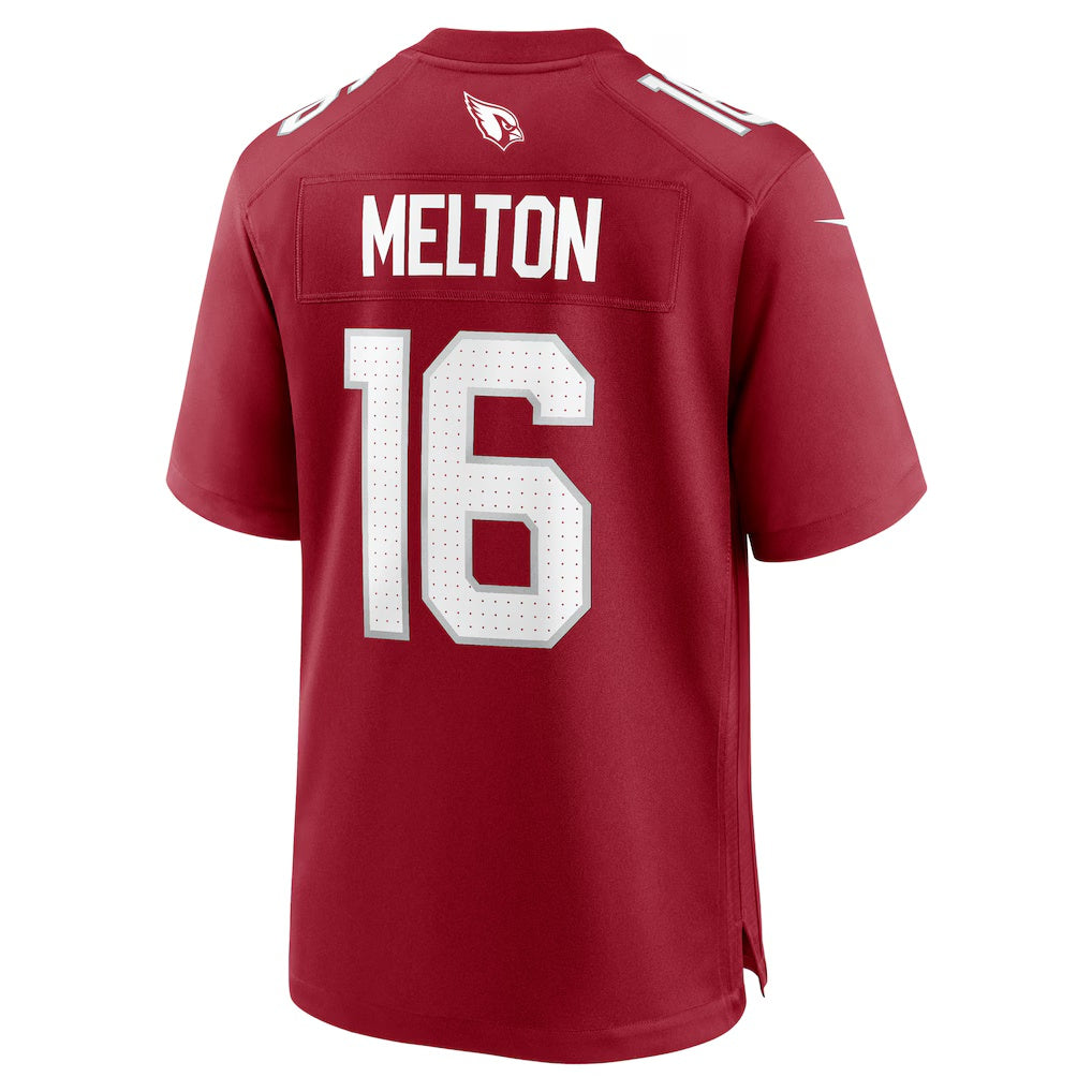 A.Cardinals #16 Max Melton Cardinal JEROMEN Team Game Jersey