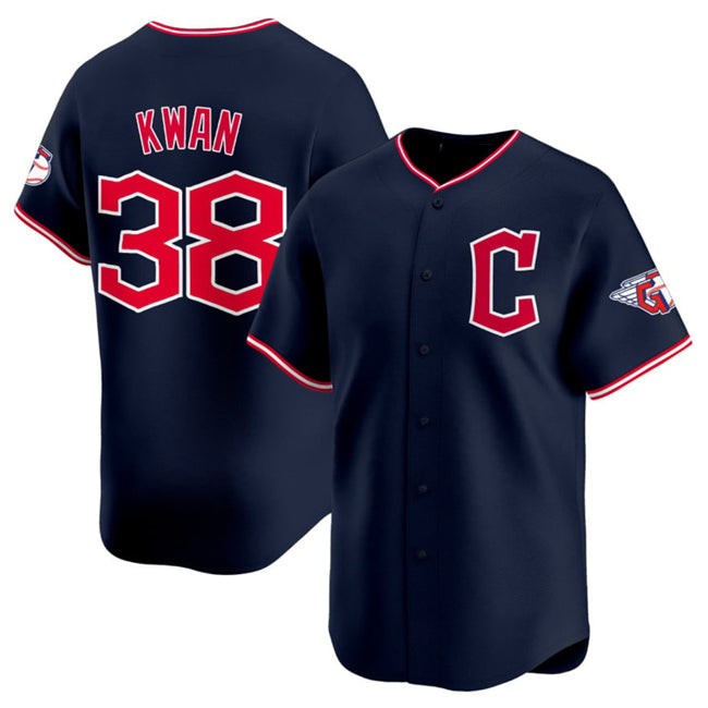 Cleveland Guardians #38 Steven Kwan Navy JEROMEN 2025 Alternate Limited Stitched Jersey