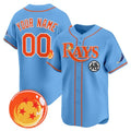 Custom Tampa Bay Rays x Dragon Ball Blue JEROMEN Vapor Premier Limited Jersey - All Stitched