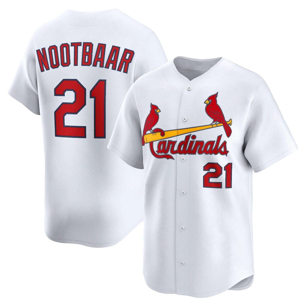 St. Louis Cardinals #21 Lars Nootbaar White JEROMEN Home Limited Player Jersey
