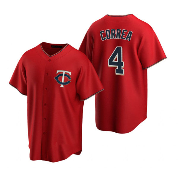 Minnesota Twins #4 Carlos Correa Red JEROMEN Cool Base Stitched Jersey
