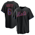 New York Mets #6 Starling Marte Black JEROMEN Alternate Replica Jersey