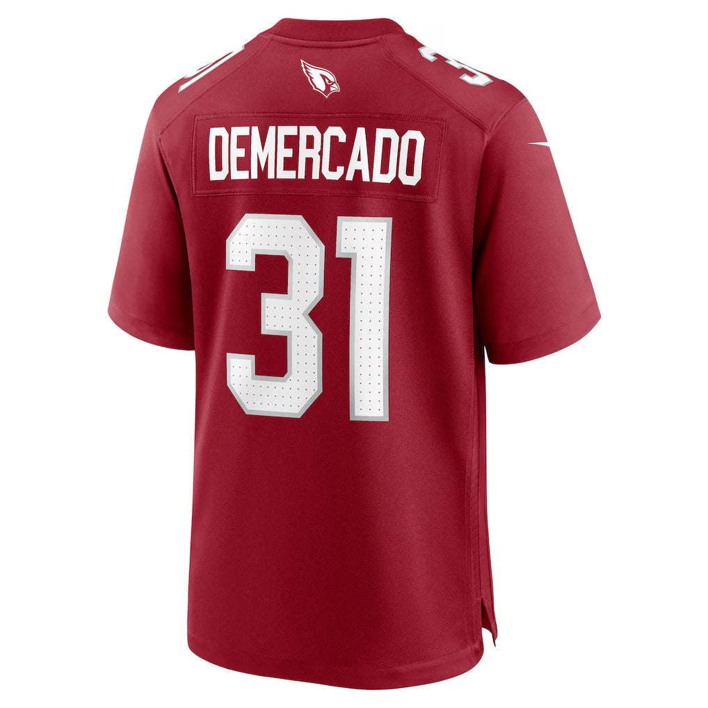 A.Cardinals #31 Emari Demercado Cardinal JEROMEN Team Game Jersey