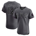 New York Mets #12 Francisco Lindor Gray JEROMEN City Connect Elite Jersey