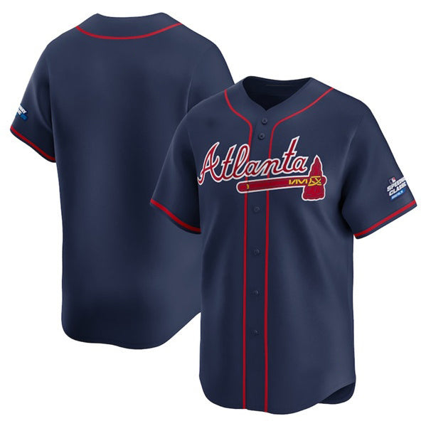 Atlanta Braves Blank Navy JEROMEN 2025 Speedway Classic Alternate Limited Stitched Jersey