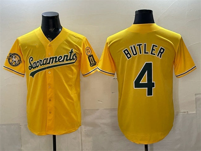 Oakland Athletics #4 Lawrence Butler 2026 Yellow JEROMEN Alternate Sacramento Celebrating 125 Years Vapor Limited Stitched Jersey
