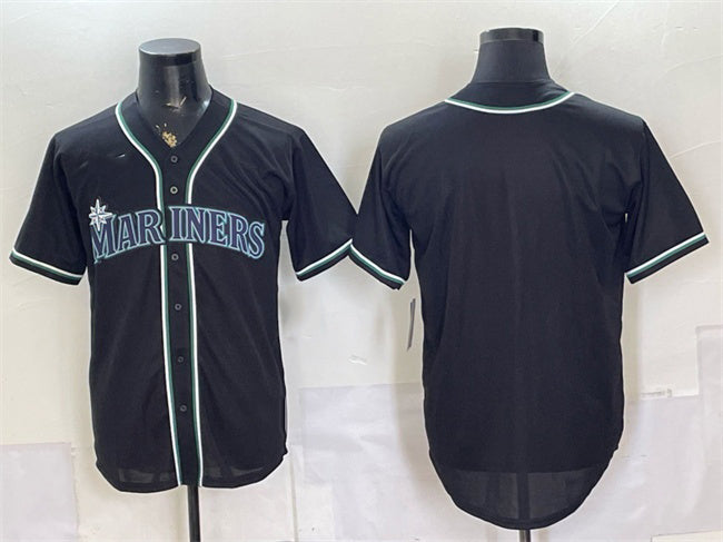 Seattle Mariners Blank 2026 Fashion Replica Black JEROMEN Out Stitched Jersey