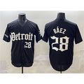 Detroit Tigers #28 Javier B¨¢ez Black JEROMEN 'Motor Gothic Edition' Vapor Premier Limited Stitched Jersey