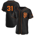 San Francisco Giants #31 LaMonte Wade Jr Black JEROMEN 2021 Alternate Jersey