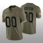 Custom A.Cardinals ACTIVE PLAYER 2022 Olive JEROMEN Salute To Service Limited Stitched Jersey