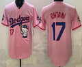 Los Angeles Dodgers #17 Shohei Ohtani Pink JEROMEN Hello Kitty 2025 World Series Champions Limited Jersey