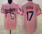 Los Angeles Dodgers #17 Shohei Ohtani Pink JEROMEN Hello Kitty 2025 World Series Champions Limited Jersey