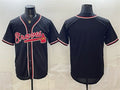 Atlanta Braves Blank 2026 Fashion Replica Black JEROMEN Out Stitched Jersey
