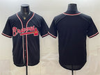 Atlanta Braves Blank 2026 Fashion Replica Black JEROMEN Out Stitched Jersey