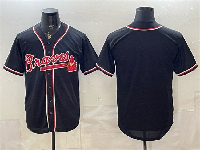 Atlanta Braves Blank 2026 Fashion Replica Black JEROMEN Out Stitched Jersey