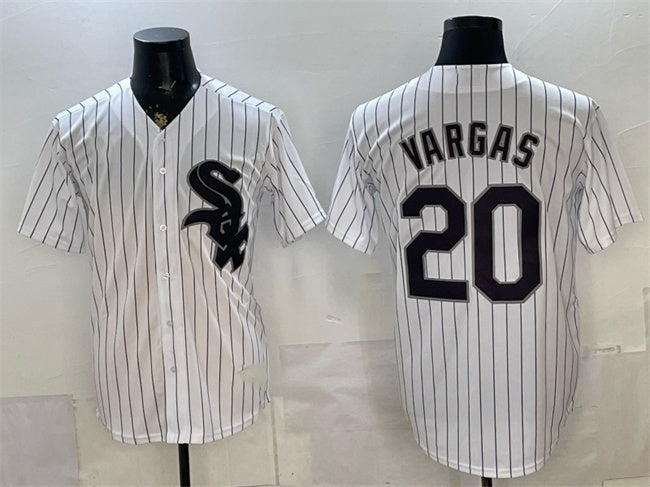 Chicago White Sox #20 Miguel Vargas White JEROMEN Home Stitched Jersey