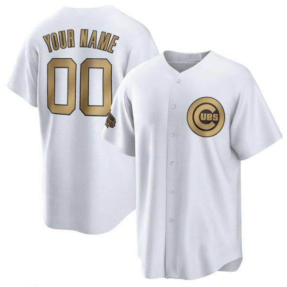 Custom Chicago Cubs Active Player White JEROMEN 2022 All-Star Cool Base Stitched Jersey