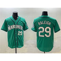 Seattle Mariners #29 Cal Raleigh Aqua JEROMEN Limited Stitched jersey