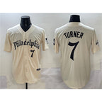 Philadelphia Phillies #7 Trea Turner Cream JEROMEN Gothic Vapor Limited Stitched Jersey
