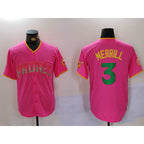 San Diego Padres #3 Jackson Merrill Pink JEROMEN Player Number Fashion Jerseys