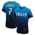 Philadelphia Phillies #7 Trea Turner Navy JEROMEN City Connect Elite Jersey