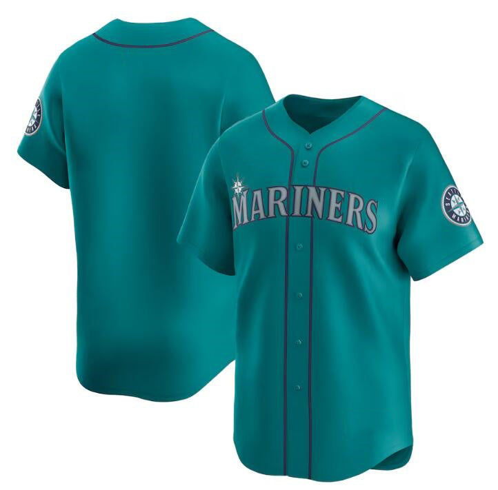 Seattle Mariners Blank Aqua JEROMEN Alternate Limited Stitched jersey