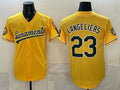 Oakland Athletics #23 Shea Langeliers 2026 Yellow JEROMEN Alternate Sacramento Celebrating 125 Years Vapor Limited Stitched Jersey