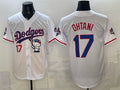 Los Angeles Dodgers #17 Shohei Ohtani White JEROMEN Hello Kitty Night 2025 World Series Champions Patch Stitched Jersey