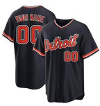 Custom Detroit Tigers Alternate Replica Navy JEROMEN Jersey