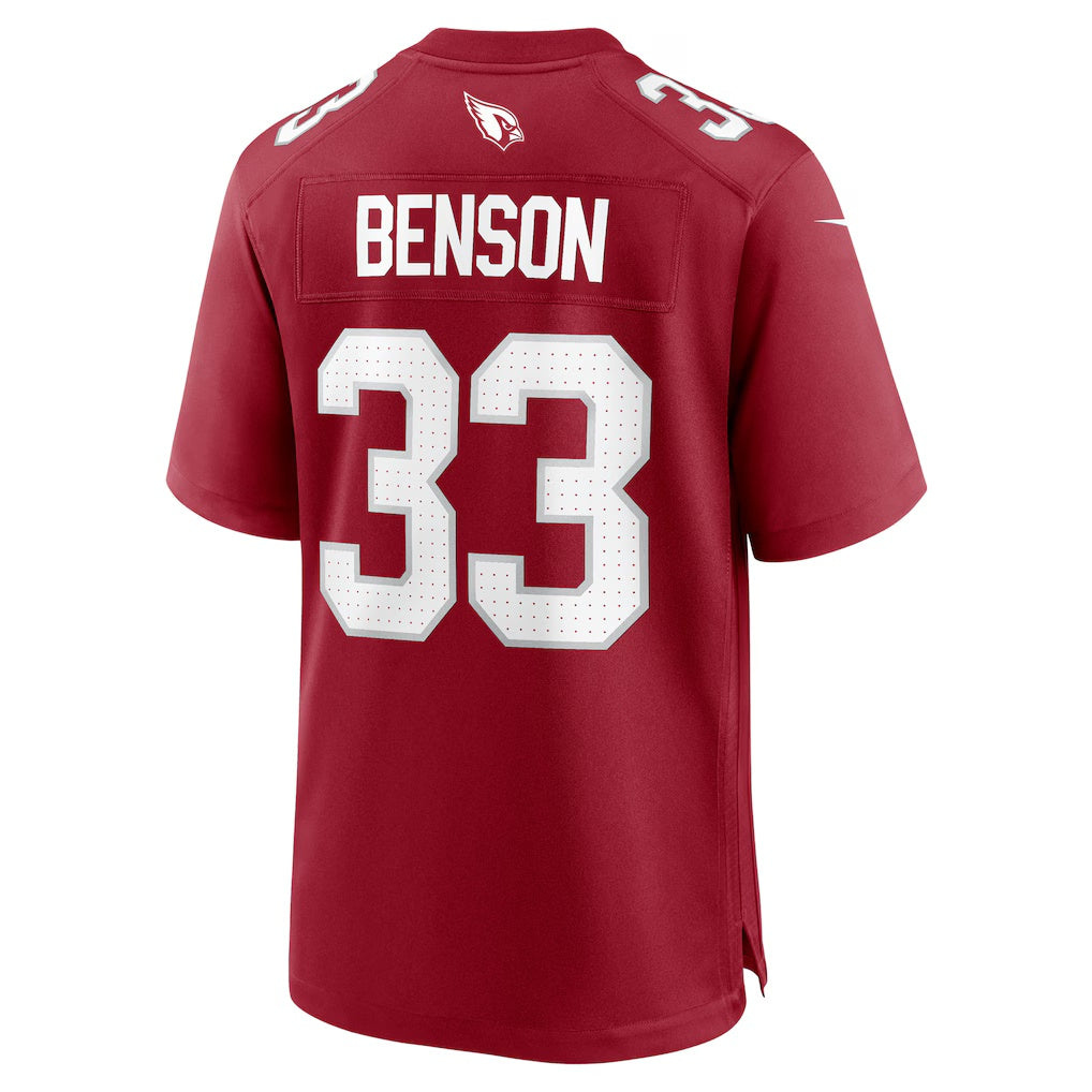 A.Cardinals #33 Trey Benson Cardinal JEROMEN Team Game Jersey