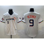 Houston Astros #9 Zach Dezenzo White JEROMEN 2025 City Connect With Texas Patch Limited Stitched Jersey