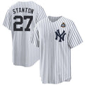 New York Yankees #27 Giancarlo Stanton White JEROMEN 2024 World Series With Name Cool Base Stitched Jersey