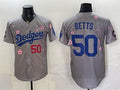 Los Angeles Dodgers #50 Mookie Betts Grey JEROMEN 2025 Tokyo Series Limited Stitched Jersey