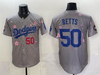 Los Angeles Dodgers #50 Mookie Betts Grey JEROMEN 2025 Tokyo Series Limited Stitched Jersey